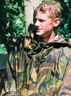 wet hiking poncho